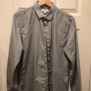 Calvin Klein Casual Button-down Shirt, Gray